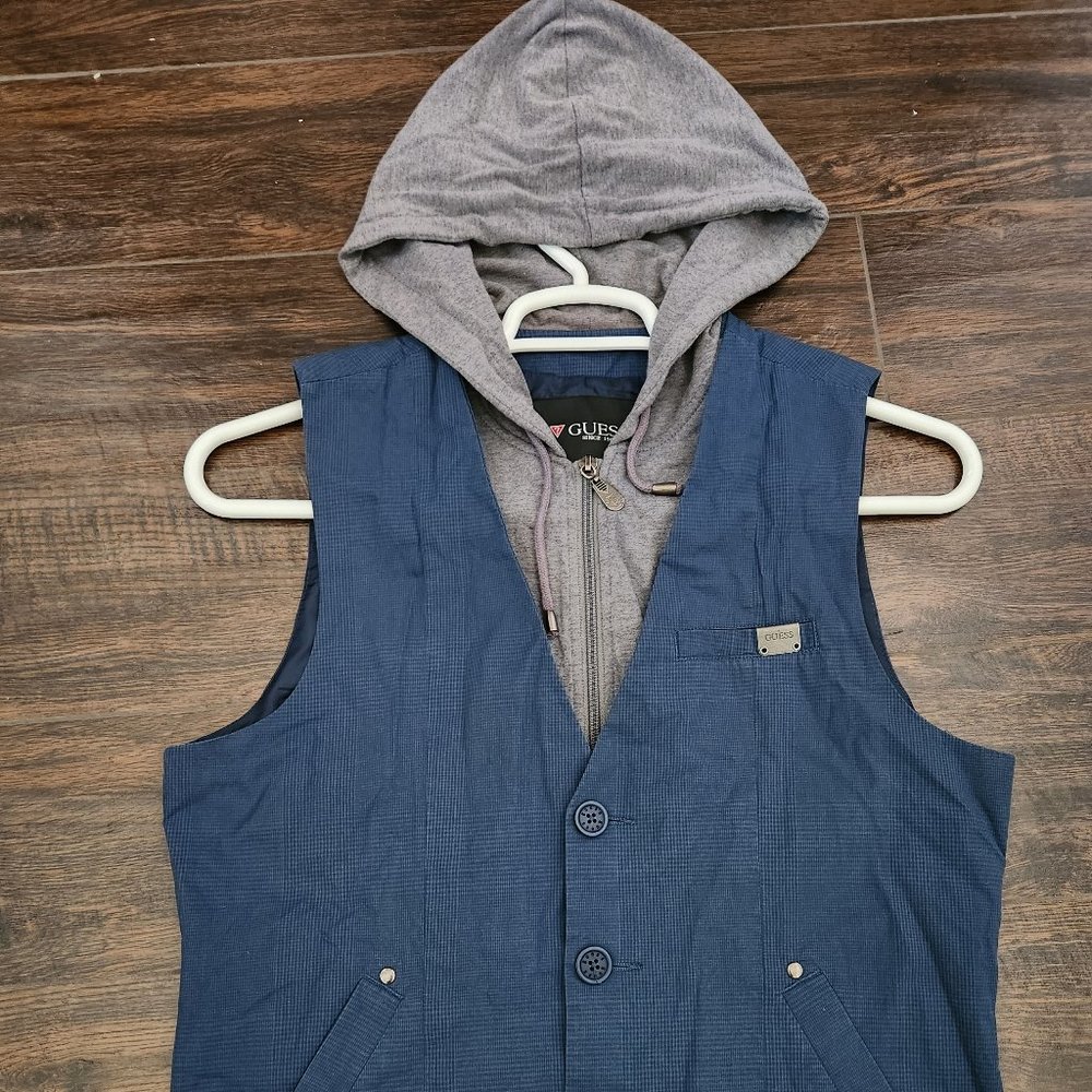 Men's Waistcoat Hoodie - Slim Fit
